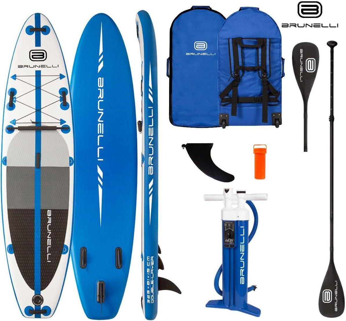 BRUNELLI 10.8 Premium SUP Board Stand Up Paddle Surf-Board aufblasbar Paddel ISU - Groesse: Board Paddel Leash und Kajak Sitz