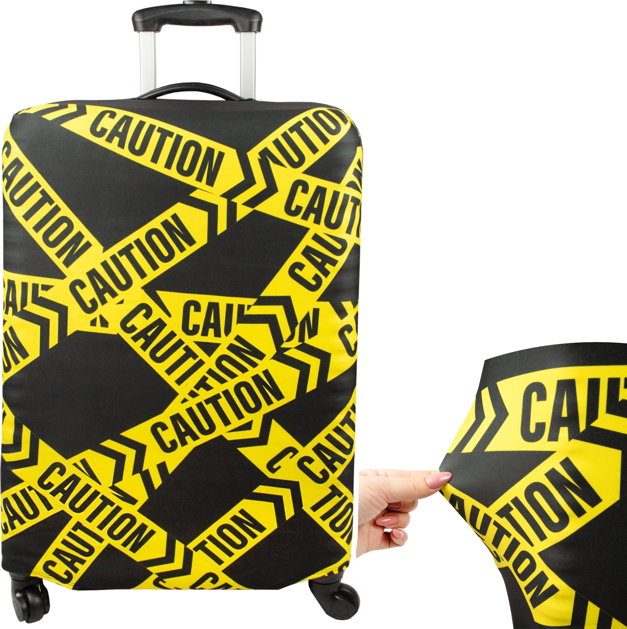 Sillar-Kofferabdeckung Mit Warnbandmotiv Größe M