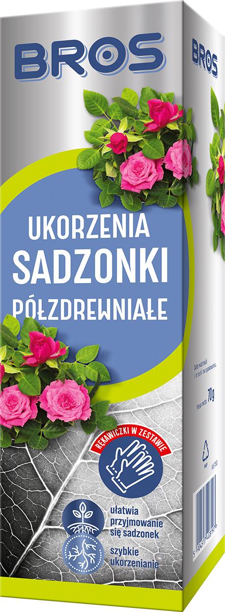 Bros Organischer Bewurzelungsdünger für Zierpflanzen, halbverholzte Stecklinge, 70g, inkl. Handschuhe