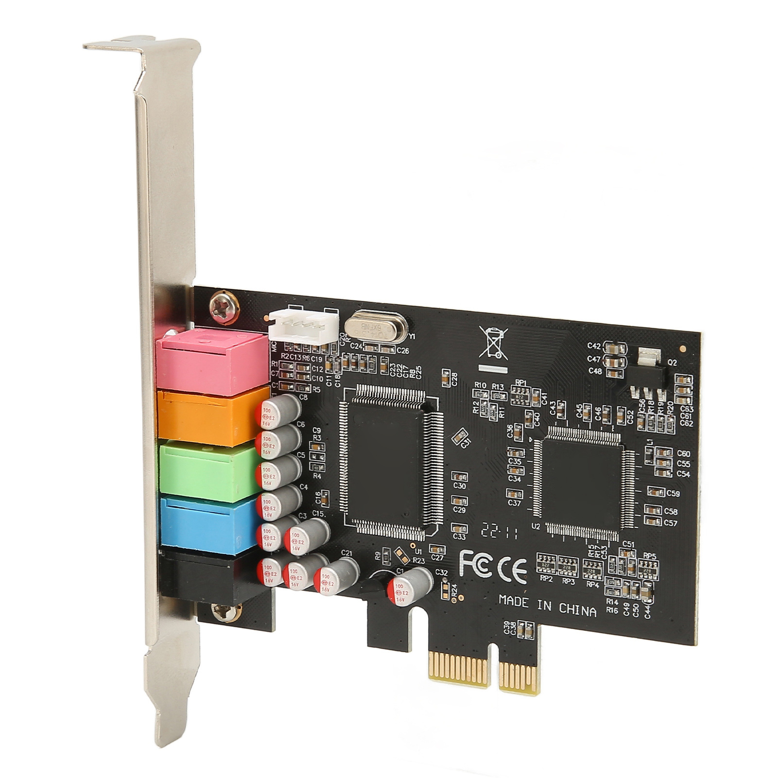 Cocosity PCIE 5.1 Soundkarte,Soundkarte PCIE,Interne Soundkarten,Computer Interne Soundkarten,Soundkarte für PC,Computerzubehör