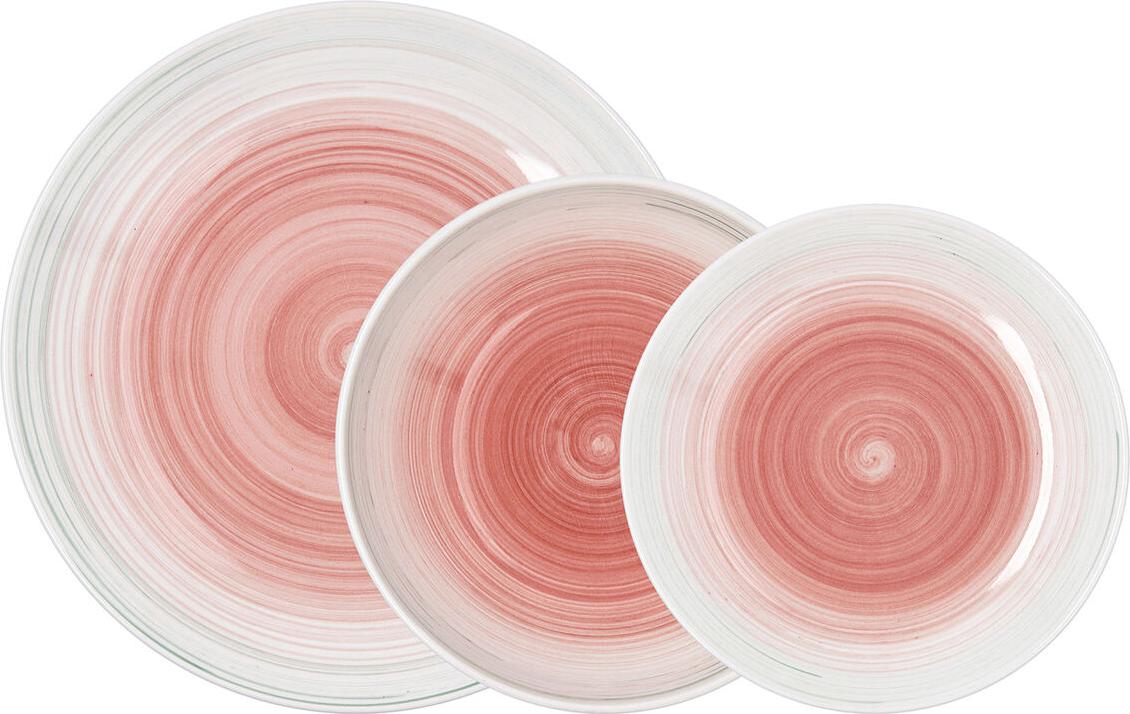 Geschirr Quid Velvet Rosa aus Keramik 18 Stücke