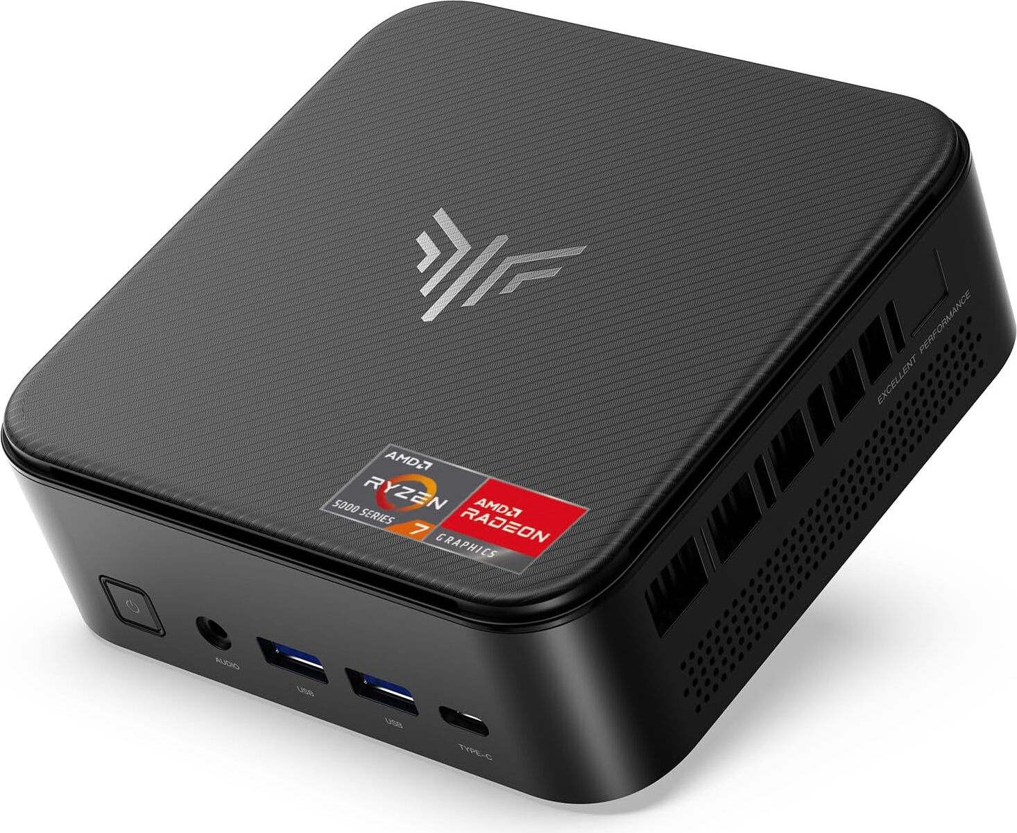 NiPoGi Mini-PC, AM02 AMD Ryzen 7 5700U 16 GB DDR4 512 GB SSD Mini-Desktop-Computer mit Radeon RX Vega 8 Grafikunterstützung DP + HDMI 4K, WiFi 6 Bluetooth 5