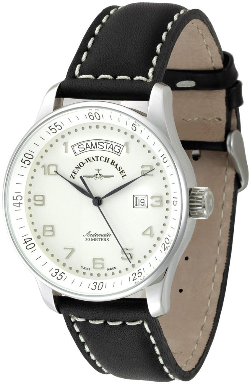 Zeno-Watch - Náramkové hodinky - Pánske - Chrono - X-Large Retro Big - P554DD-12-e2