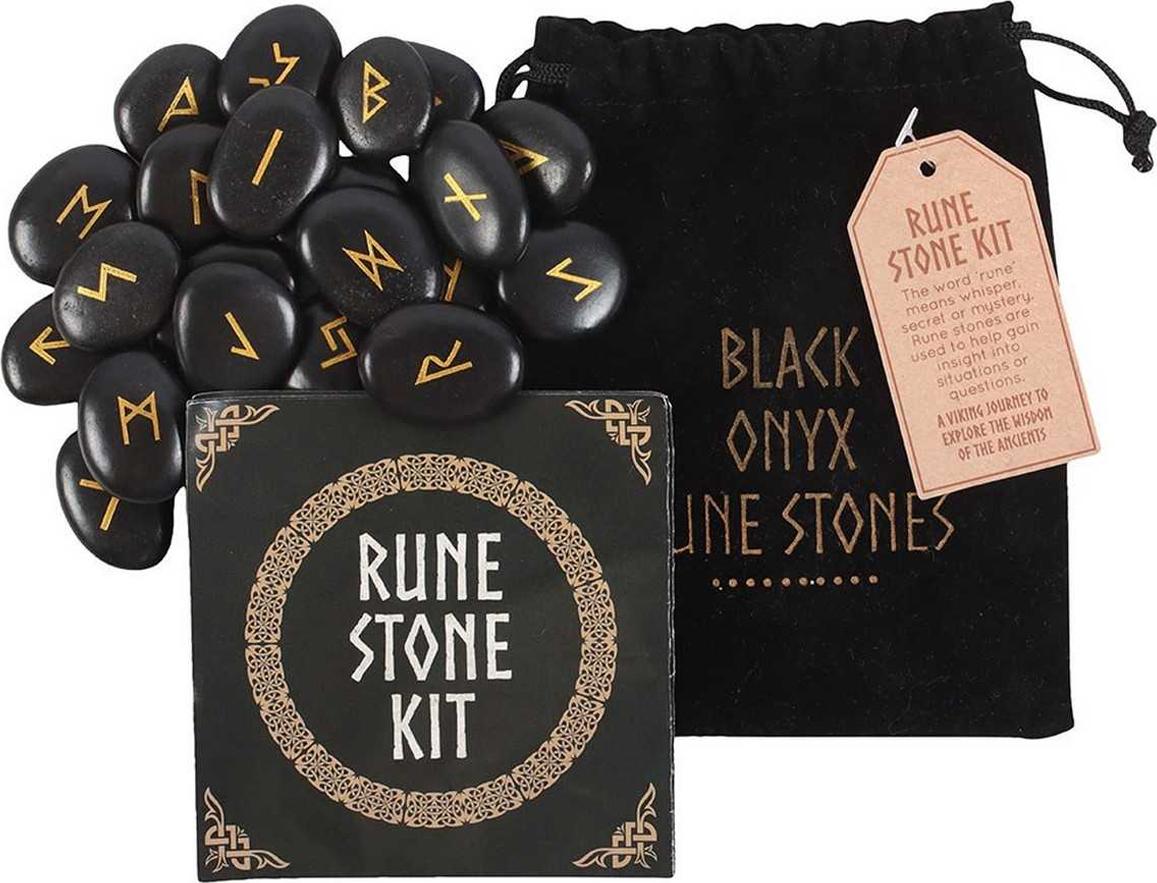 Something Different - Wikinger Runensteine, Onyx (25er-Pack) SD10415 (Einheitsgröße) (Schwarz) UTSD10415