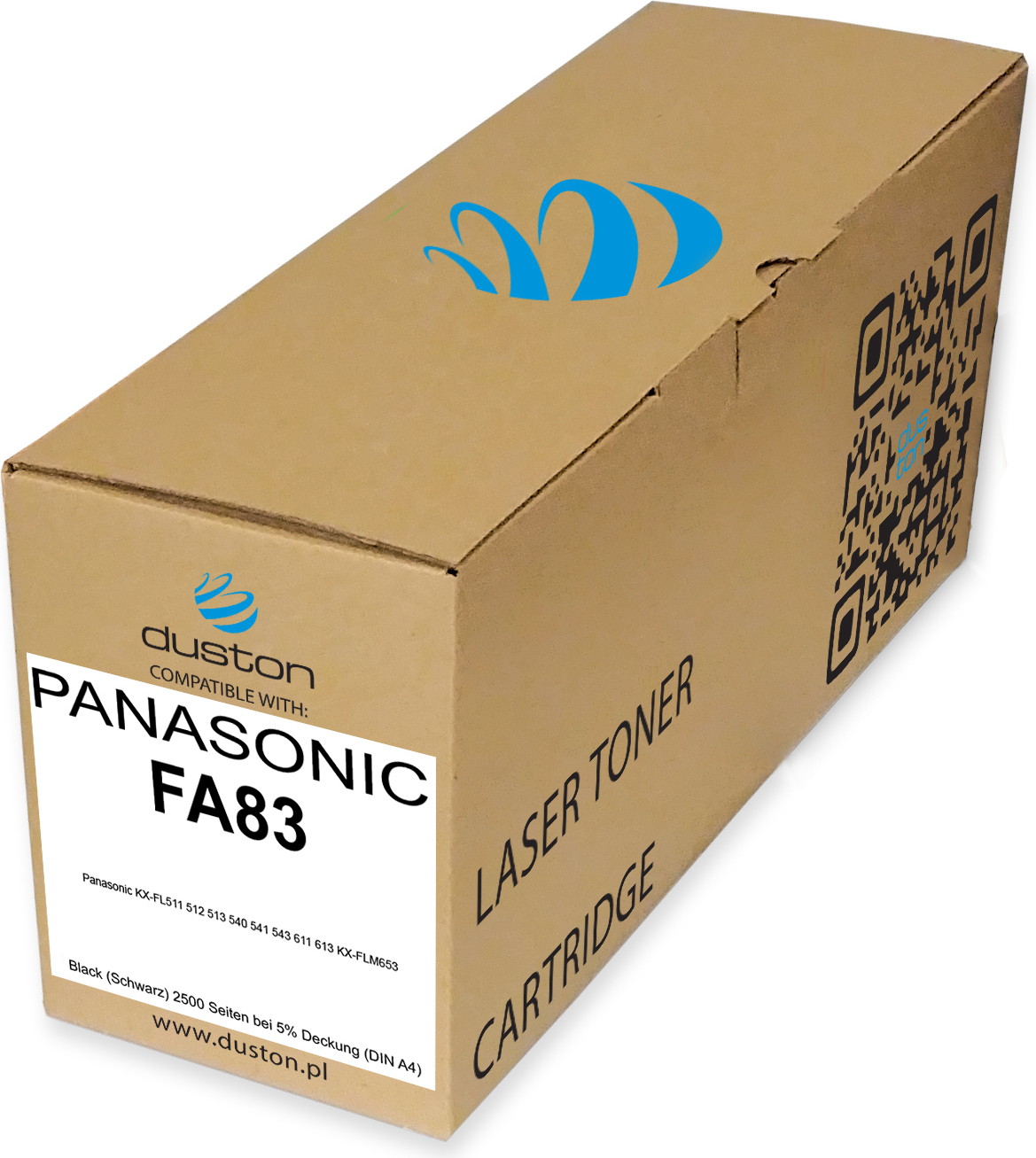 KXFA83, KX-FA83 Toner Druckertoner Patrone Schwarz kompatibilný s Panasonic KXFL511 512 513 540 541 543 611 613 KXFLM653