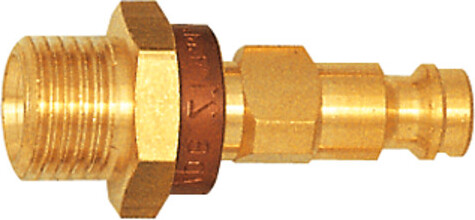 Riegler Unverwechselbarer Nippel NW 5, Messing blank, G 1/4 AG, braun 247.66