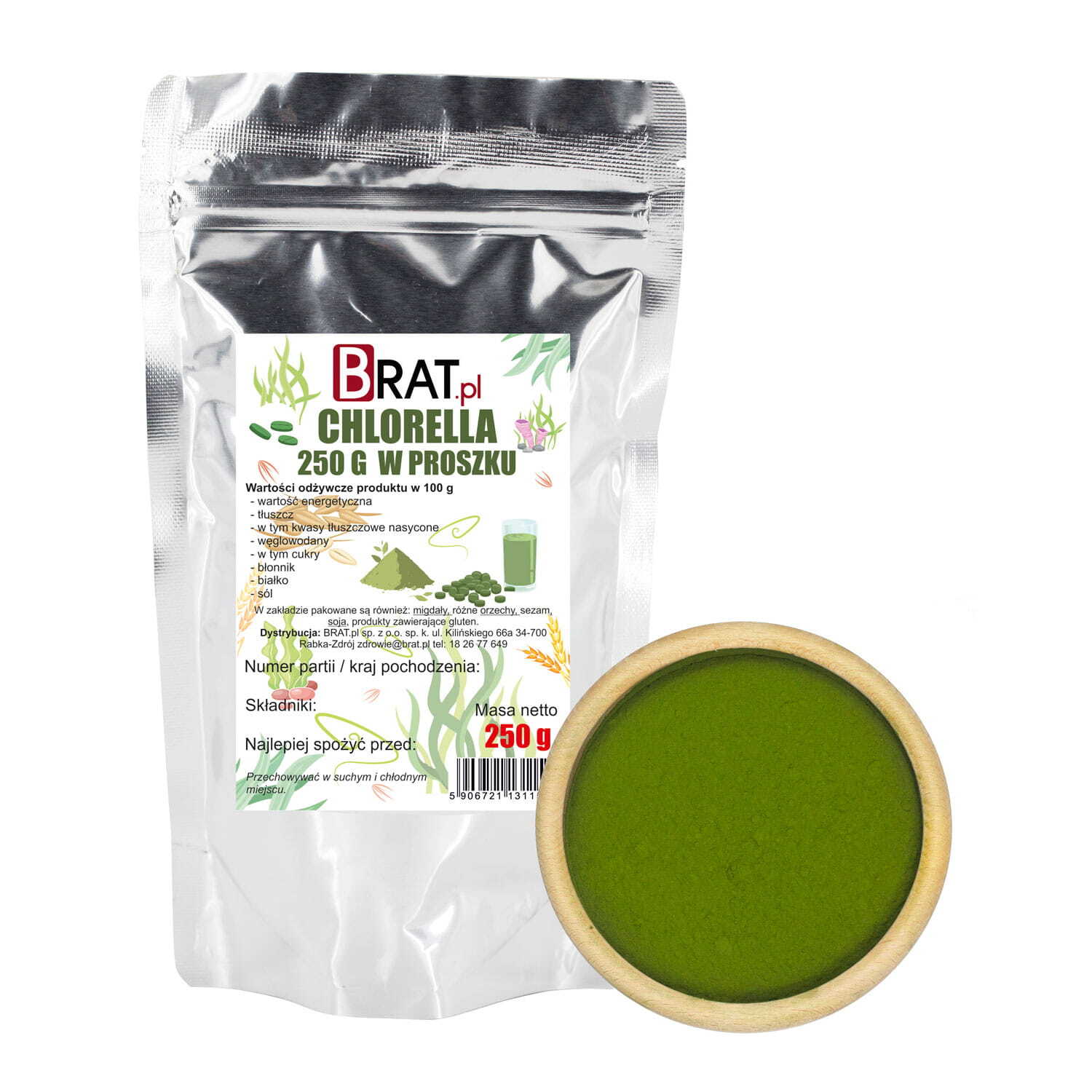 BRAT.PL Chlorella Pulver 250g