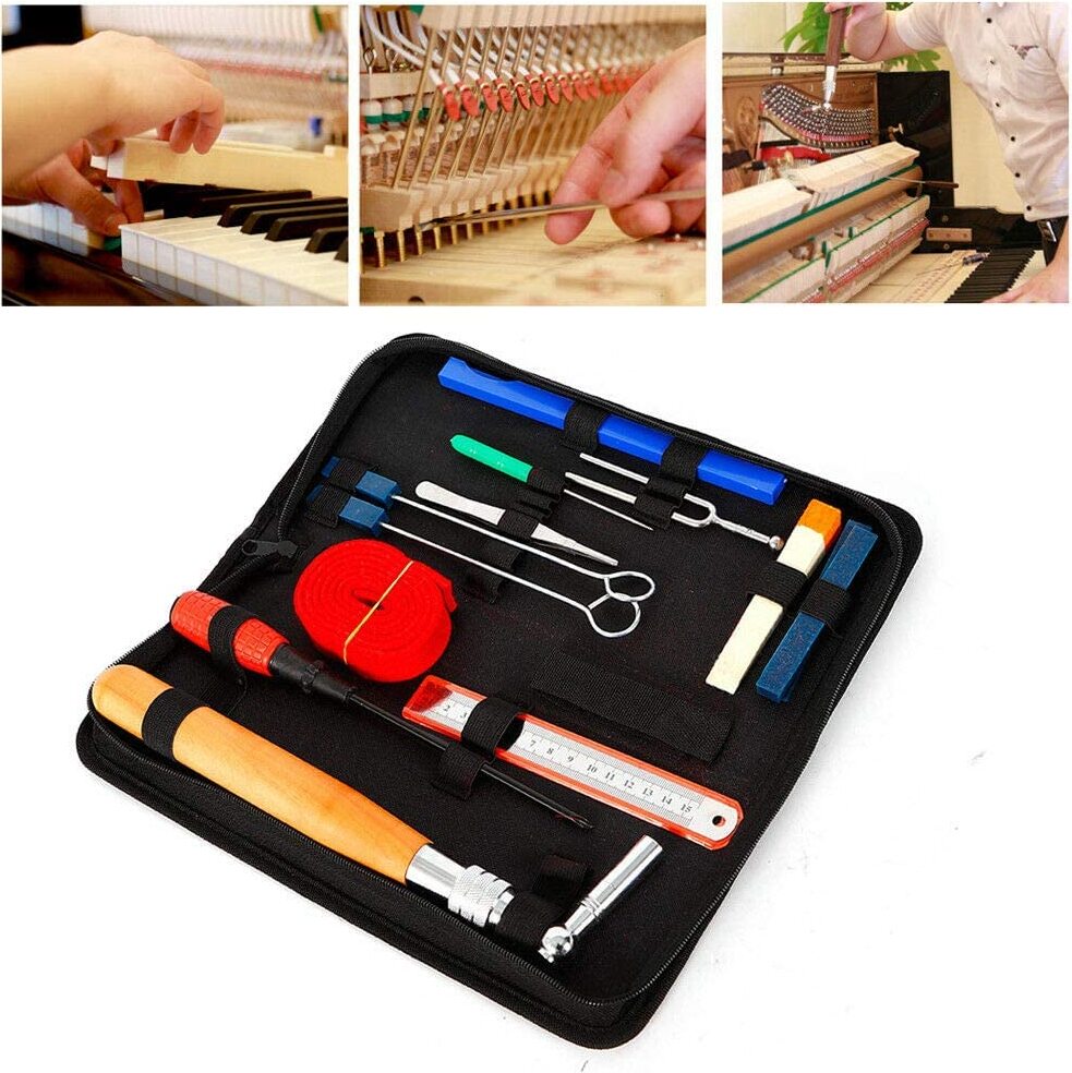 GreatDEshop2021 Professionelle Klavier Tuning Werkzeuge Klavierstimmer Set mit Toolkit Stimmschlüssel Stimmhammer Zubehör OT-HJWJL-1768 WN