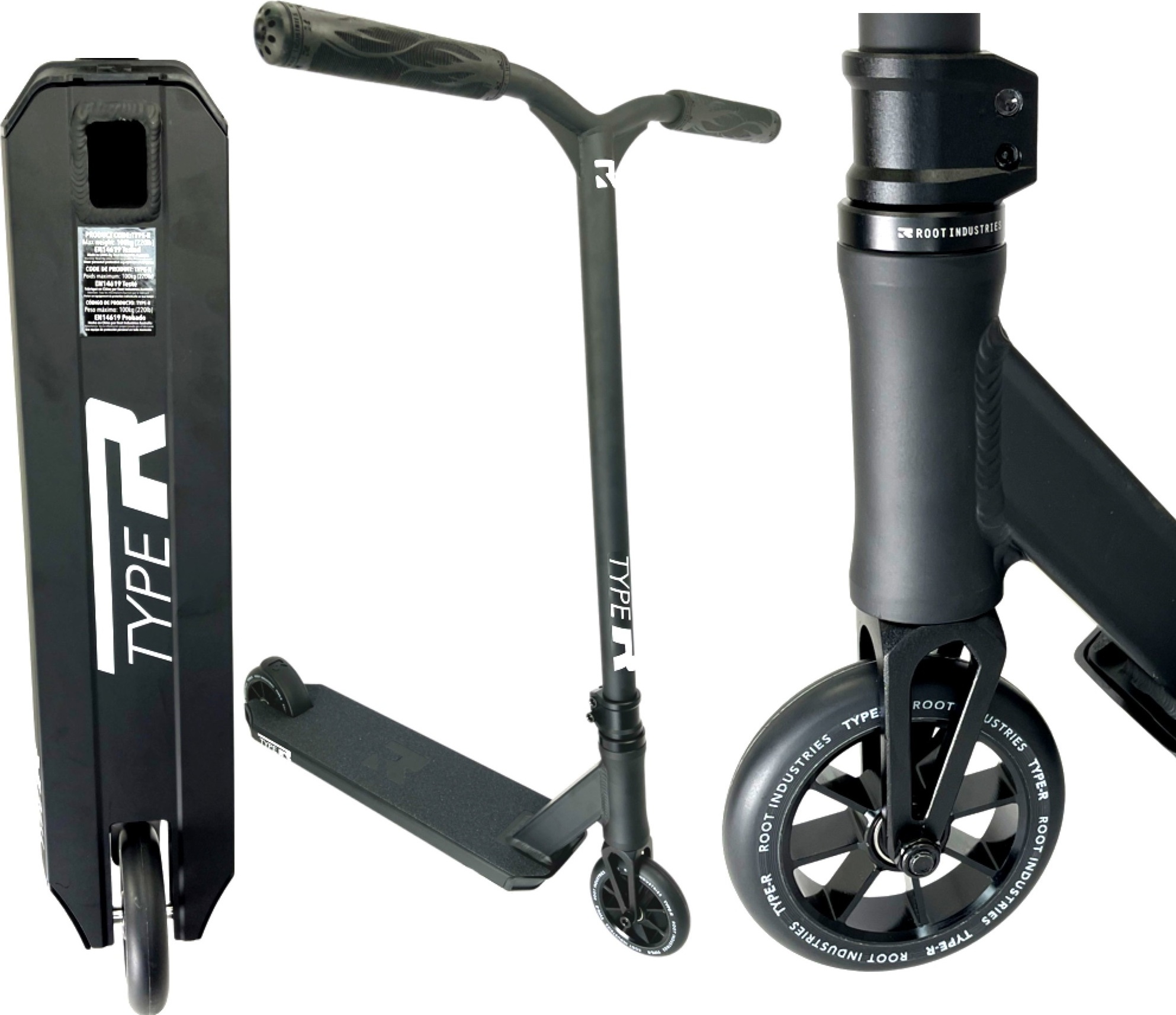 Centrano Root Industries Type R Pro Scooter Matte Black . RITYPER/BLK