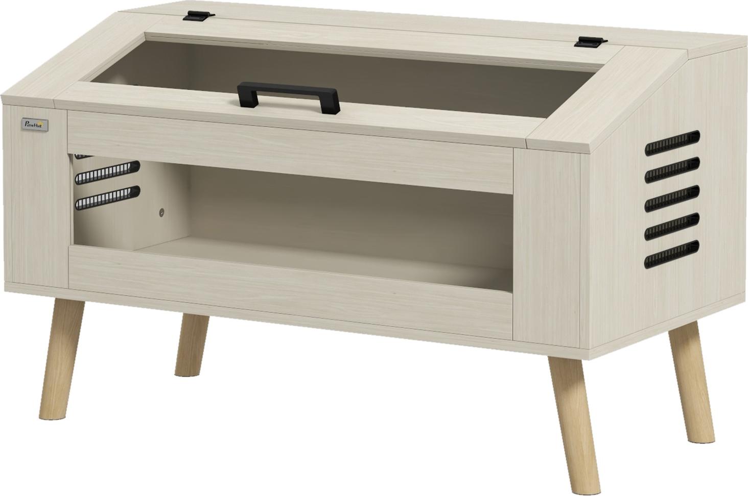 JTI GmbH Terrarium für Reptilien, 140L Reptil Fütterungsbox mit gehärteten Glasfenstern, Deckel, Beine, Reptilienzuchtbox für Amphibien, Spinne, Eiche, 100 x 50 x 60 cm |