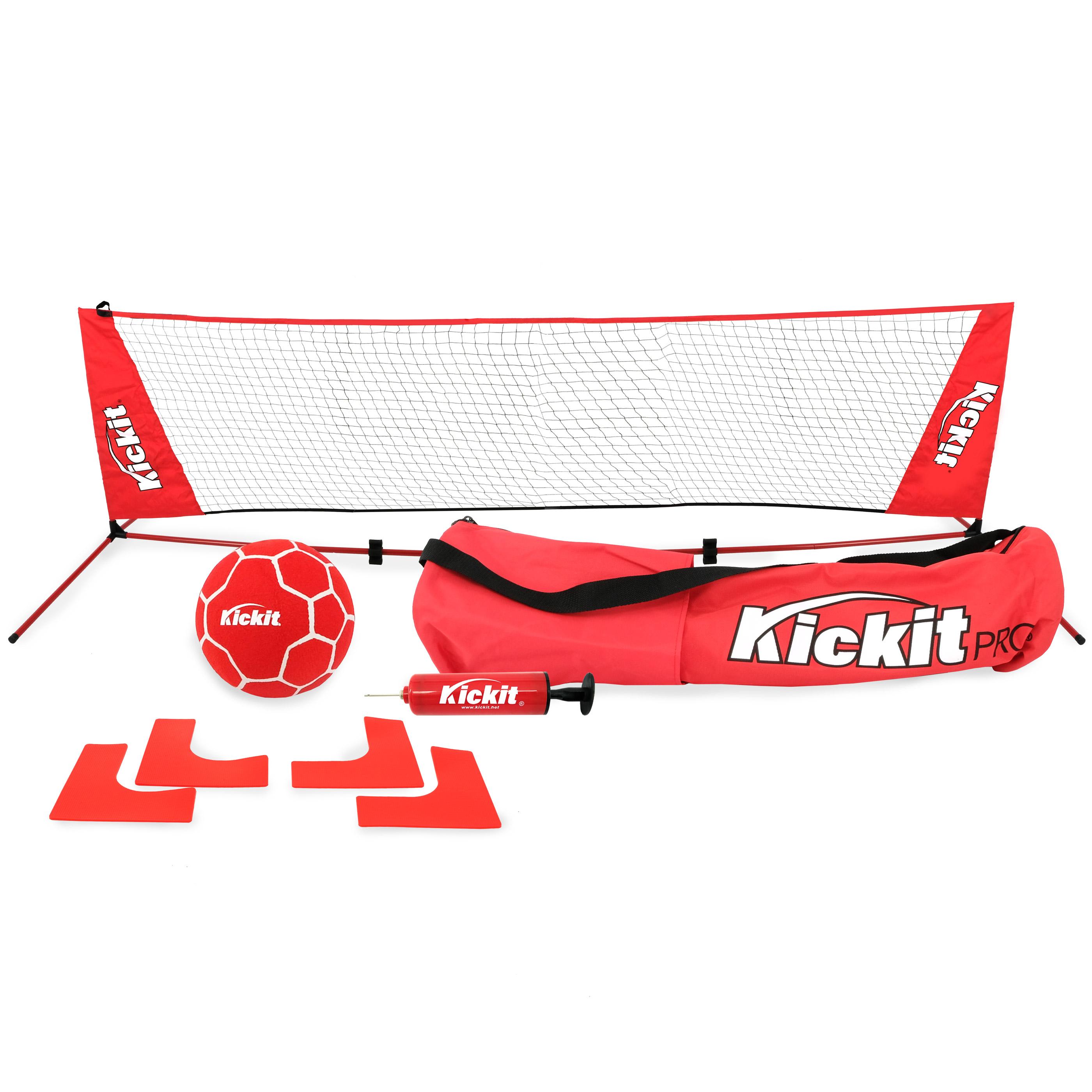 Kickit Pro (Doubles) – Fußball meets Tennis, XL-Netz (3,66m) für 4 Spieler, Outdoor-Ballspiel, Fußballspiel Set für den Park, Garten, Strand SM-KSTP-1