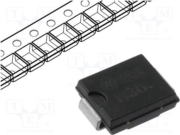 TNE 3x Diode: TVS 1,5kW Bidirektional 6,4÷7,07V 163A SMC SMCJ5.0CA-13-F Tran bidirekt _1GH_SMCJ5.0CA-13-F