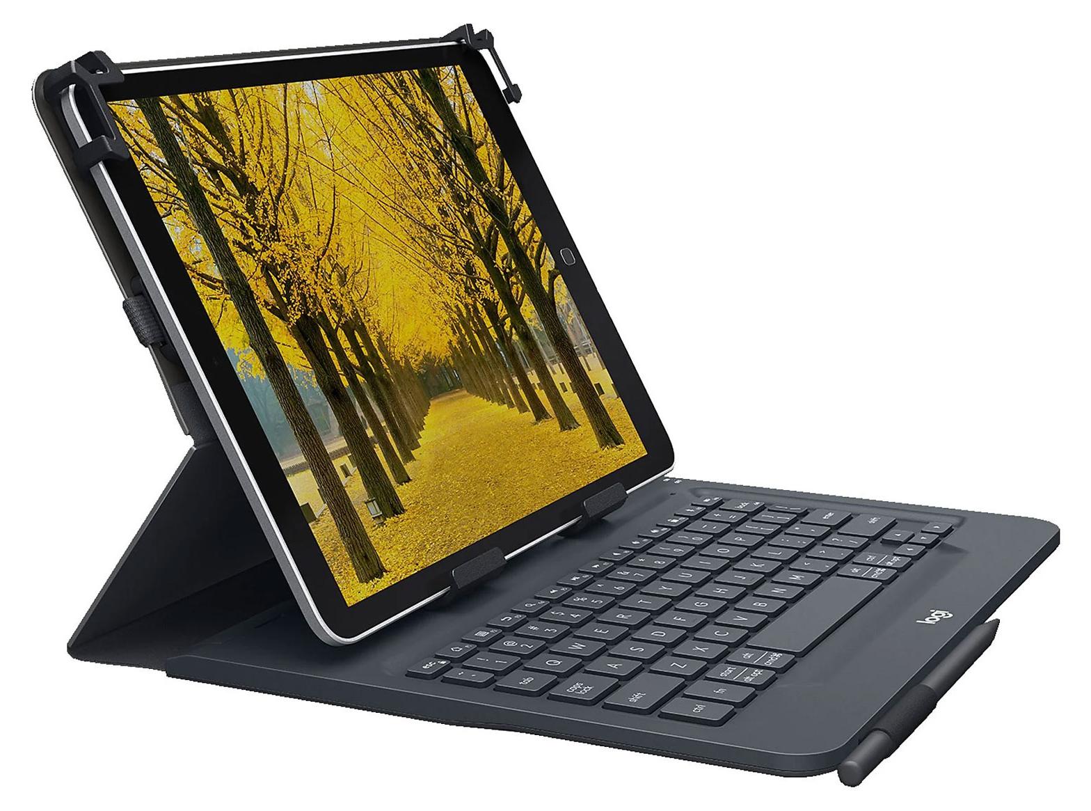 Logitech 920-008337, QWERTZ, Deutsch, Jede Marke, iPad Air (3. Generation) iPad Air (2. Generation) iPad Air ( 1. Generation) iPad (4. Generation)..., Schwarz, 25,4 cm (10")