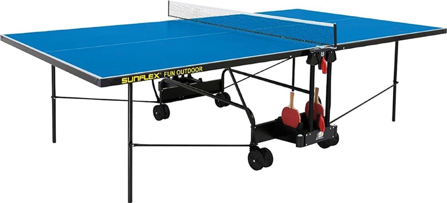 Tischtennisplatte Tischtennis Tisch Platte Fun Outdoor wetterfest inkl Netz blau