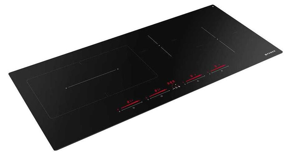 Faber SLIM 94 KL, Čierna, Vstavaný, 90 cm, Indukčná varná doska so zónami, Sklo, 4 zone(s)