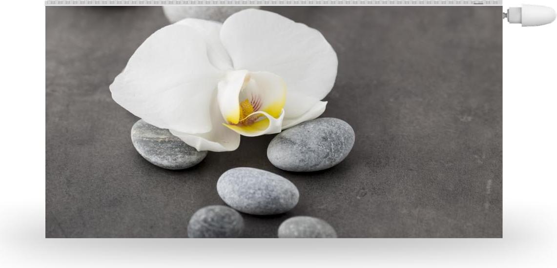 HUBDECO Magnetický kryt na radiátor 140x60cm Magnetický kryt na radiátor s motívom orchidey Biely Vodotesný, zvýšená odolnosť proti oderu, kryt na radiátor