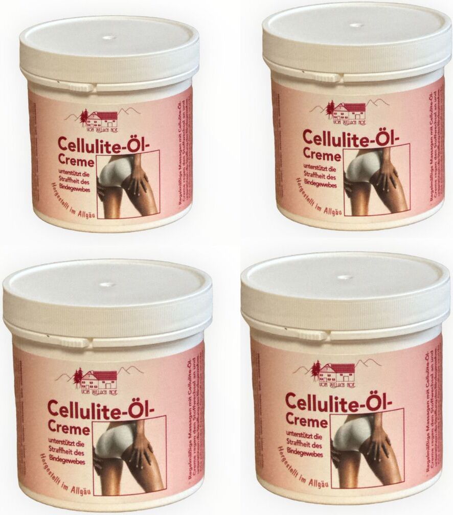 4 x 250 ml Cellulite-Öl-Creme Von Pullach Hof