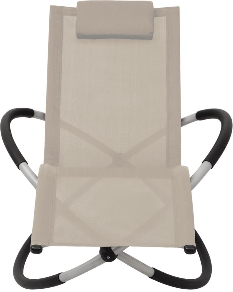 vidaXL Lehátko Geometric Steel Cream