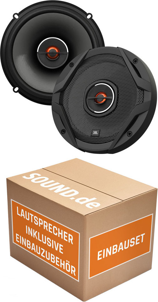 JUST SOUND best choice for caraudio für Skoda Roomster Front Heck - JBL GX602 | 2-Wege | 16,5cm Koax Lautsprecher - Einbauset SkRoox_GX602