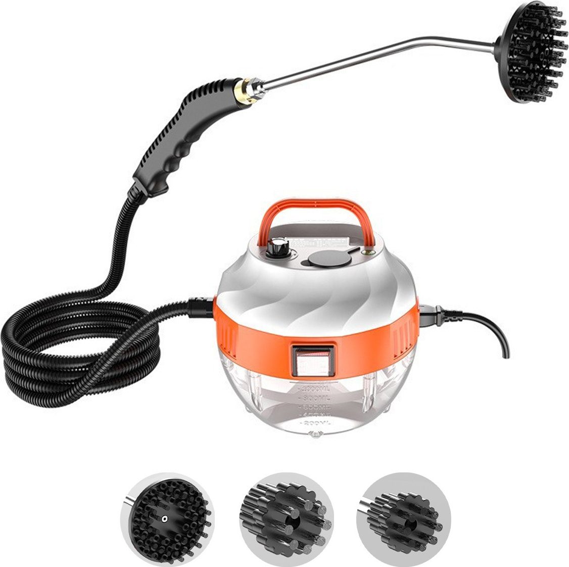 Dopwii Dampfreiniger,mobile Reinigungsmaschine mit 1L Tank und 4 Zubehörsätze,105°C Reinigungsgerät,300-KPA,Automatische Abschaltung KAUF-Wohn-HT454-16