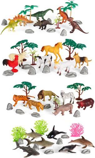 NEWSUN Satz von Tieren 60pcs 4 Arten von Tieren XTY073