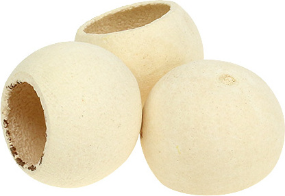 Viana Bell Cup klein gebleicht Holzdeko 25 Stück, Trockenfrüchte Deko, Bastelbedarf 57031-540