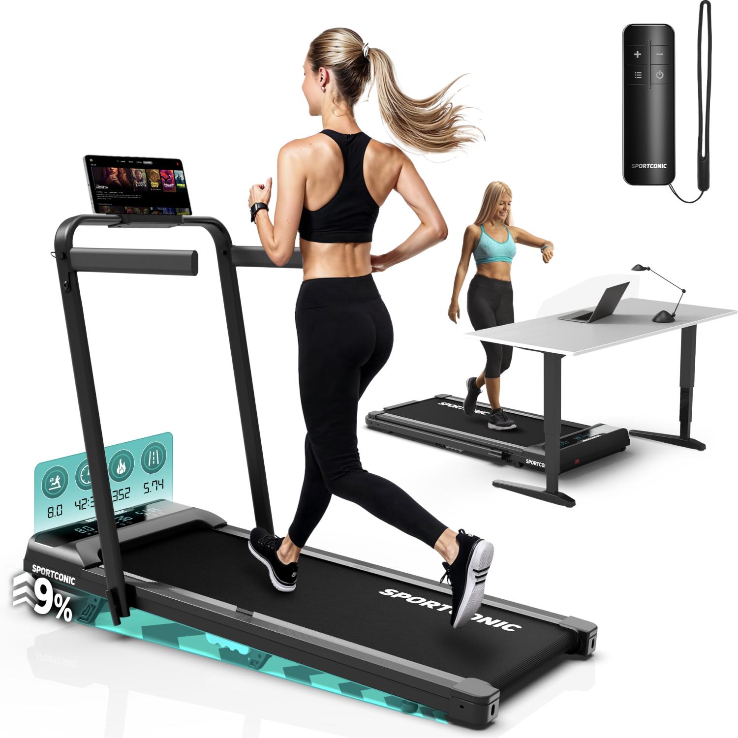 Test Du Tapis De Marche Sportconic : Pliable Et Inclinaison Jusqua 12 Kmh