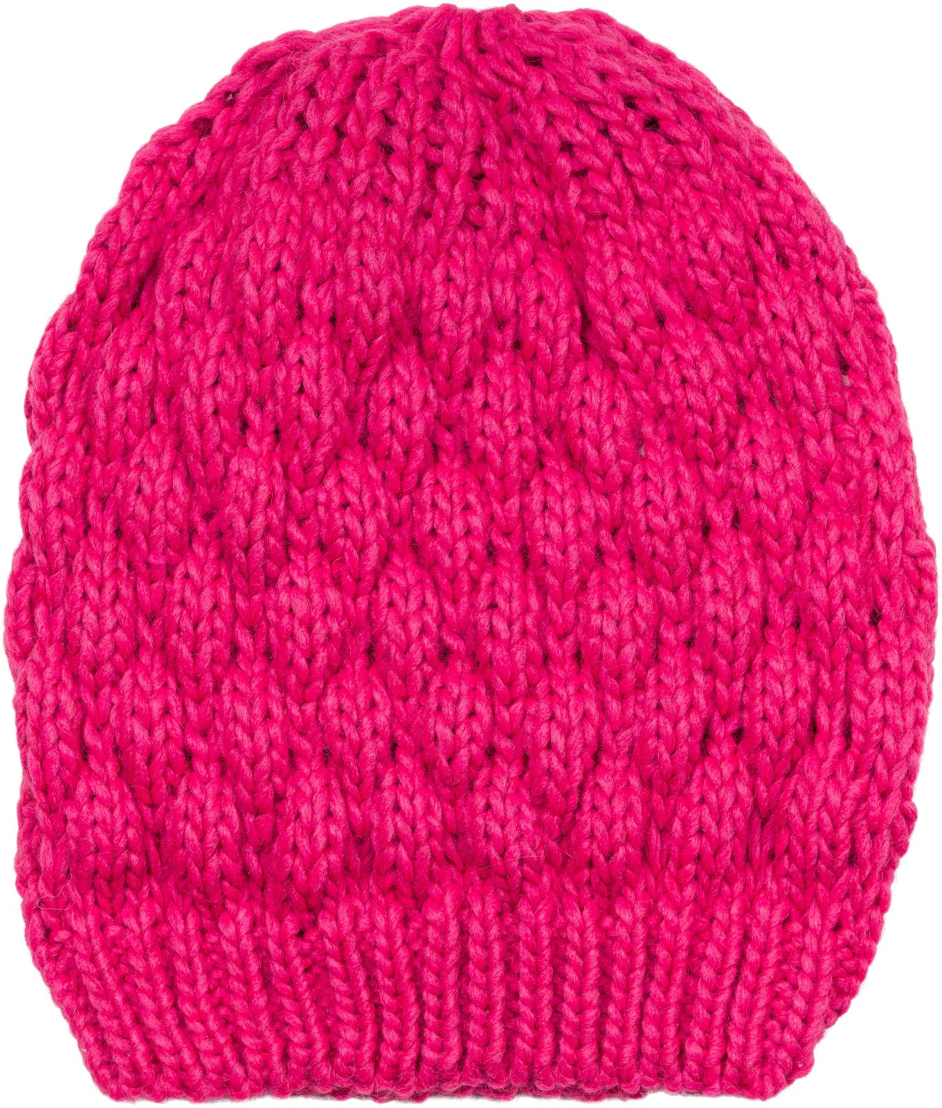 StyleBREAKER Damen Beanie - Bubble Strickmuster Himbeer, Made In Italy
