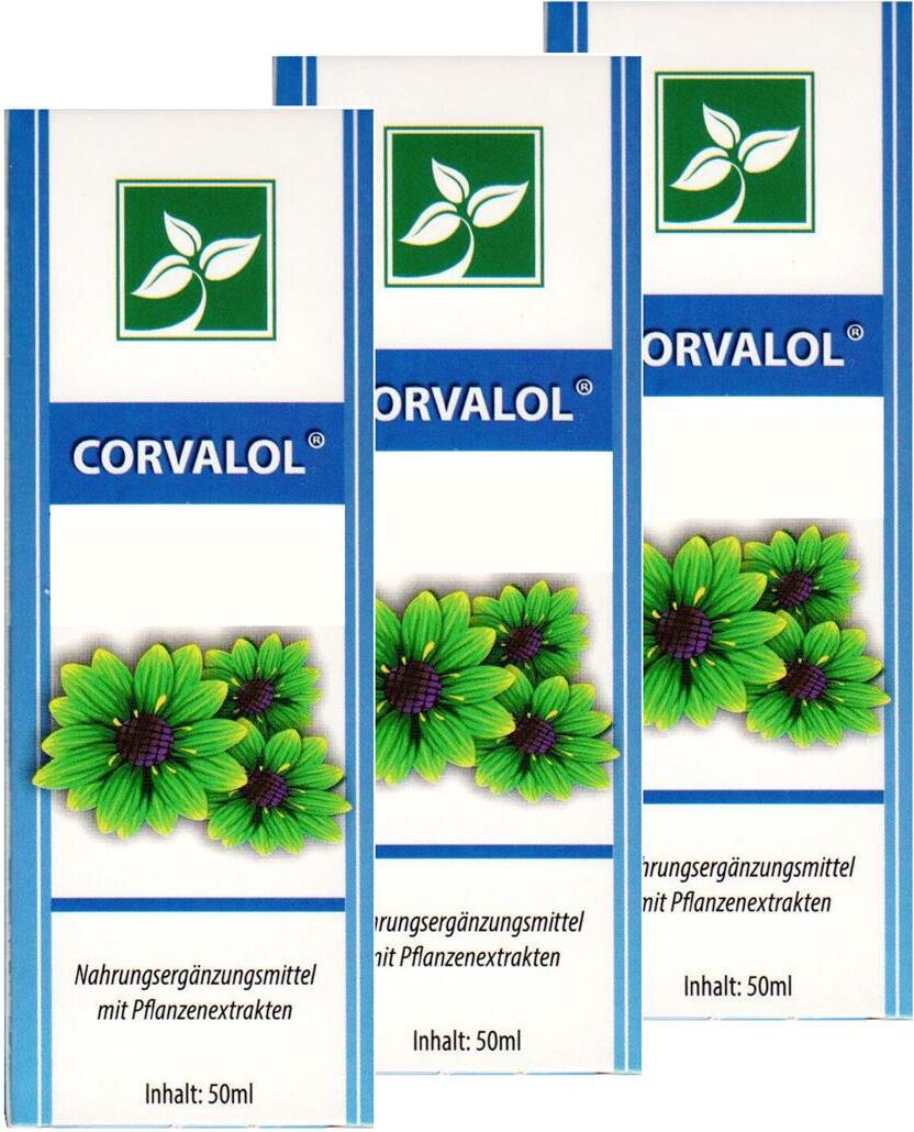 Hippflow GmbH CORVALOL 3x 50ml Extrakten aus Pflanzenextrakten
