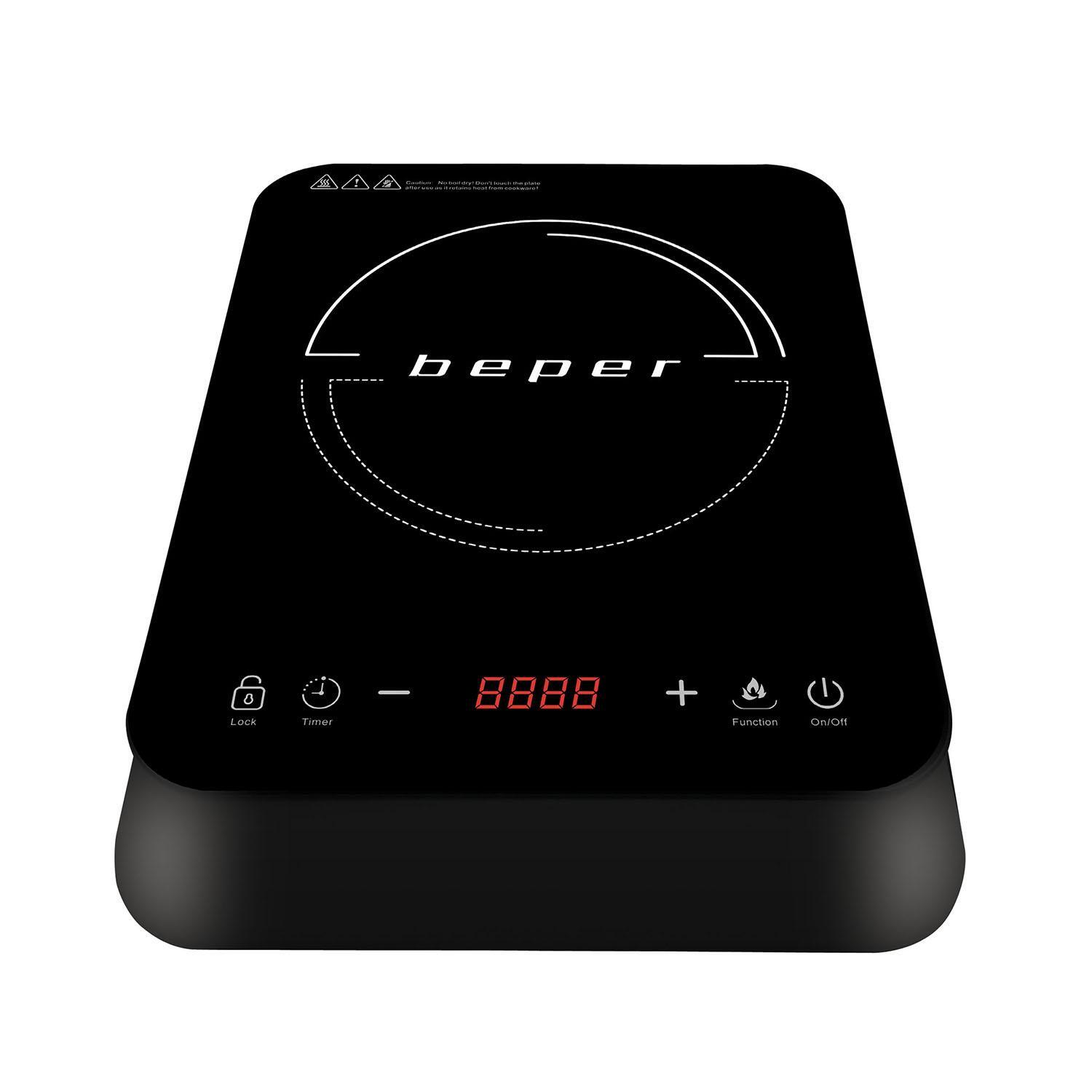 Indukčná varná doska Beper BF.700 so sklom odolným proti poškriabaniu, 200 - 2000 W, 10 úrovní výkonu, časovač, bezpečnostný zámok