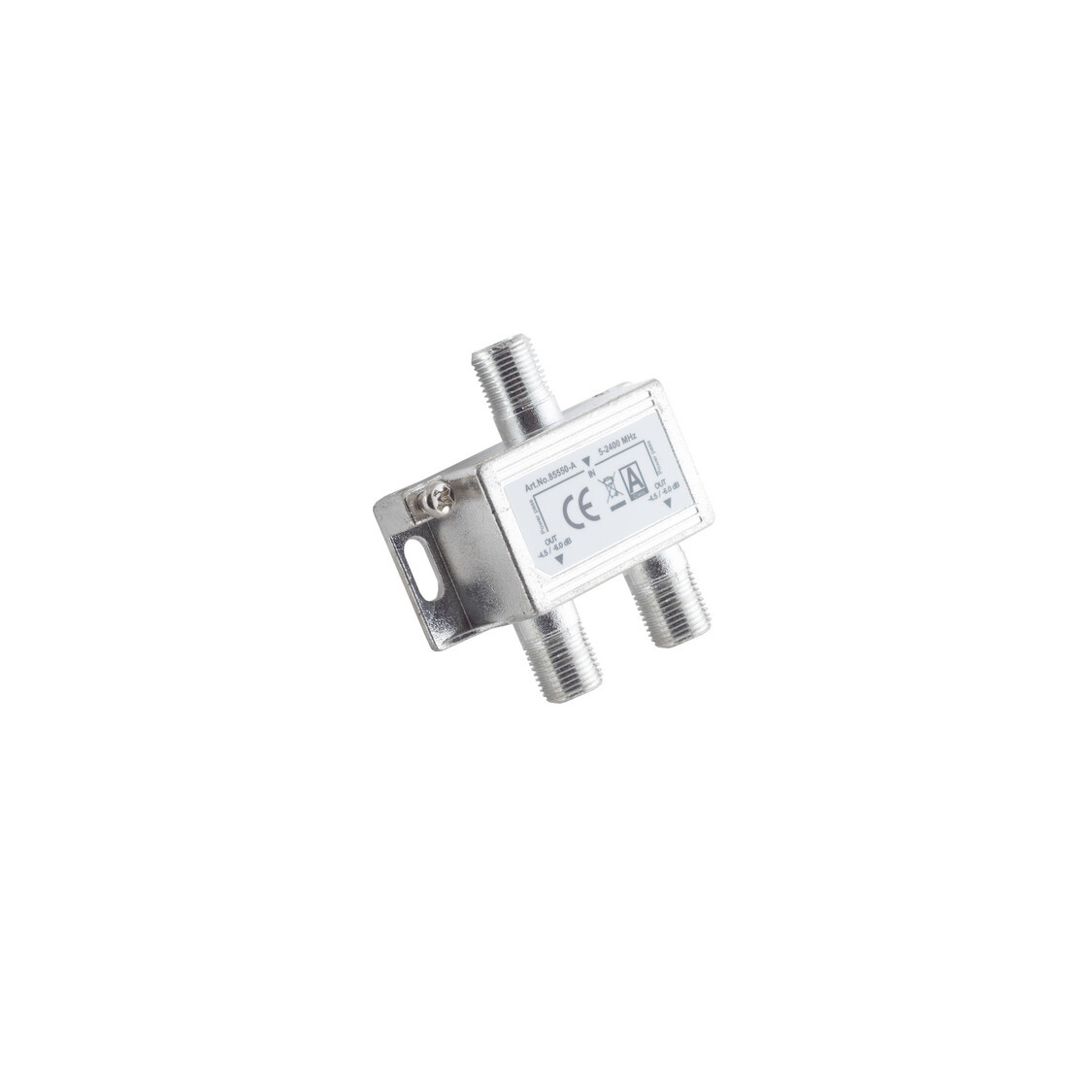 Kabelbude.eu F-Serie; Stammverteiler 2-fach; 5-2400 MHz DC 85dB KB85550-A02