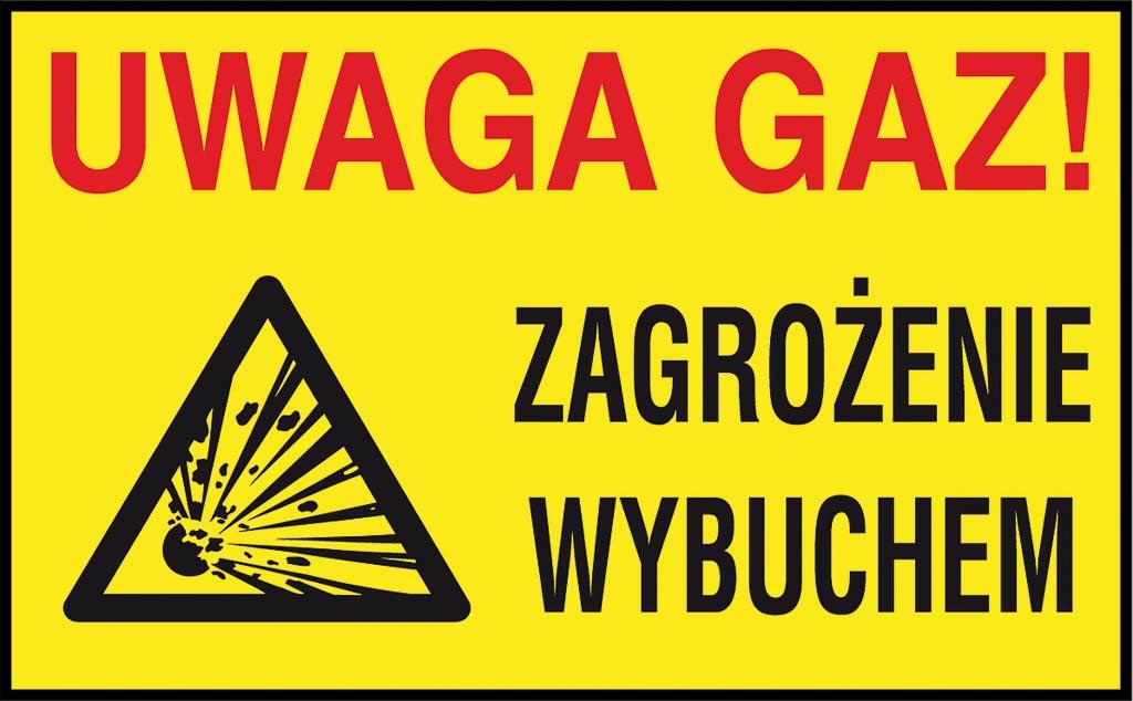 Unbekannt Zusatzschild - Gas "Vorsicht Gas! Explosionsgefahr"