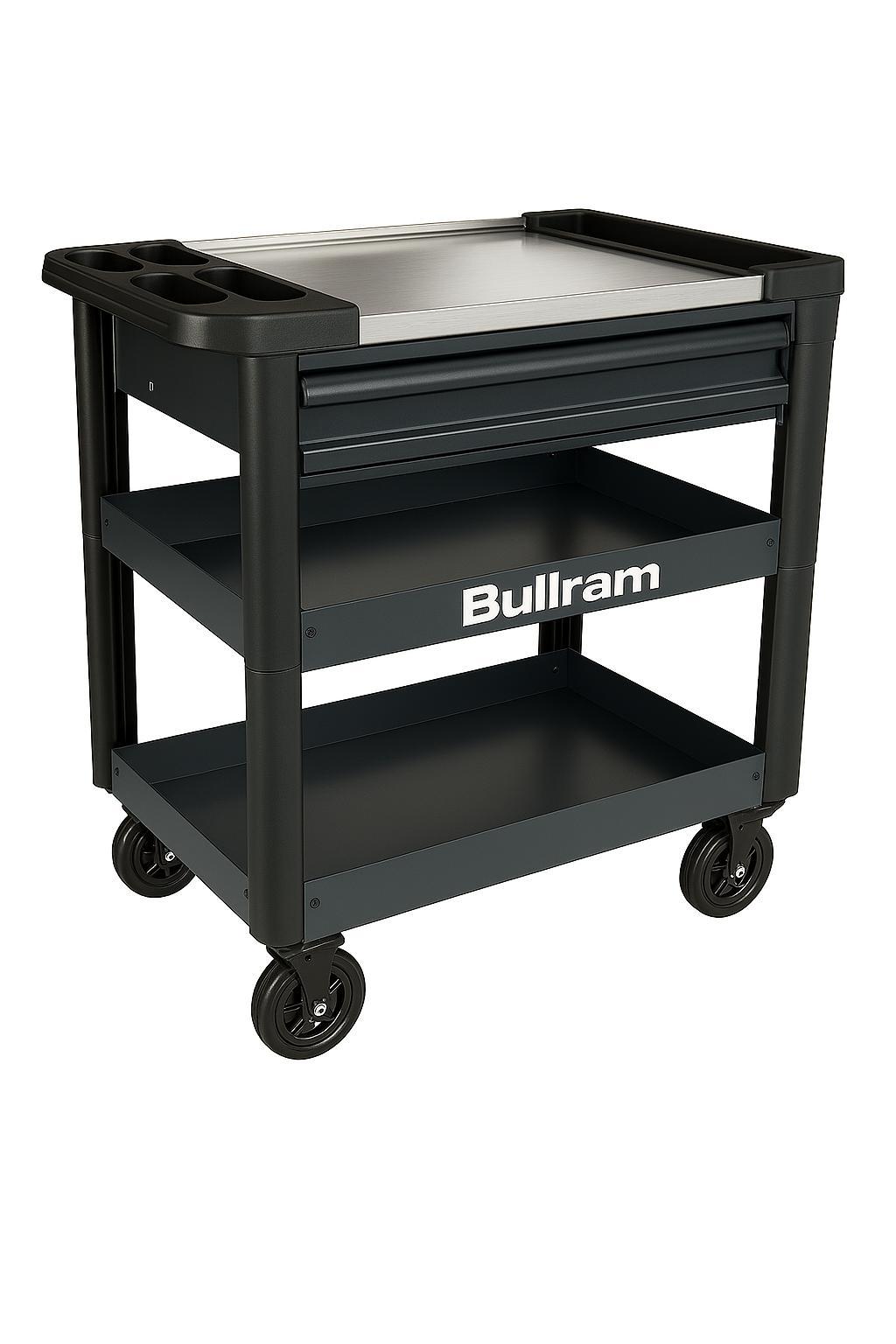 Werkstattwagen 52x42x95cm mit 2 Schubladen Werkzeugwagen Rollwagen Werkstatt