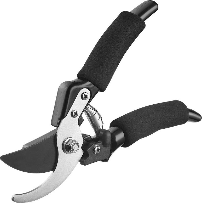 INF Multifunktionale Gartenschere - SK5 Stahl Astschere für Garten & Obsternte Schwarz 395216