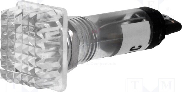 TNE 5x Kontrollleuchte: mit Neonleuchte 230VAC konvex weiss -25÷70°C Kontrollleuchte _1GH_NSL-W