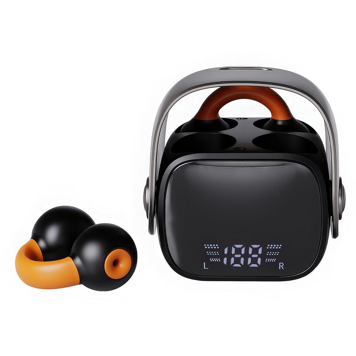 Slyrun Bluetooth-Kopfhörer 5.3 mit Ohrclip, offene kabellose Ohrhörer mit LED-Ladecase, ideal für Sport, Laufen & Fitnessstudio KAUF-VIST-CE2188-018