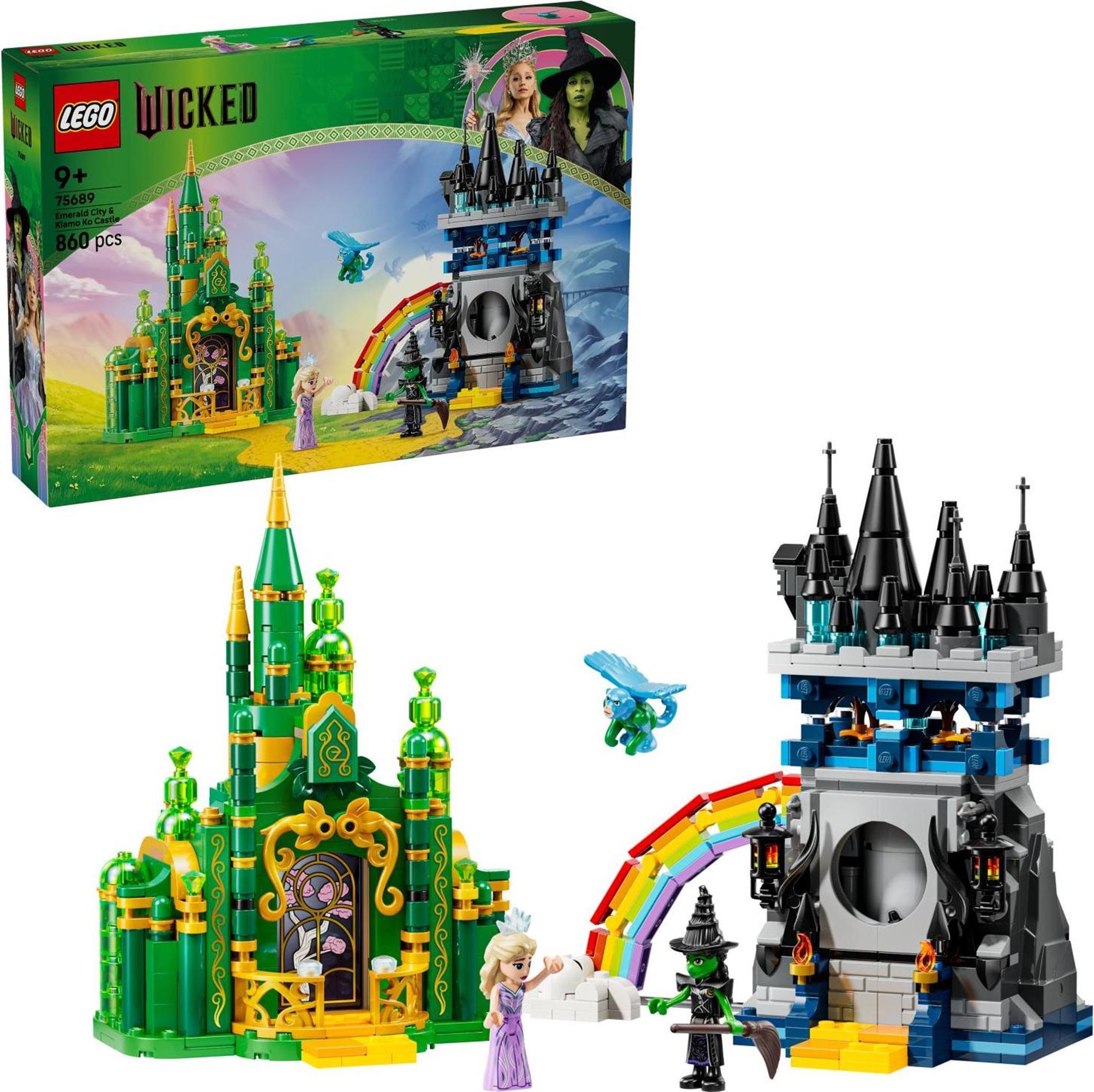 LEGO Emerald City a zámok Kiamo Ko, Stavebnica, 9 rok / roky, Plast, 860 kusov, 955 g