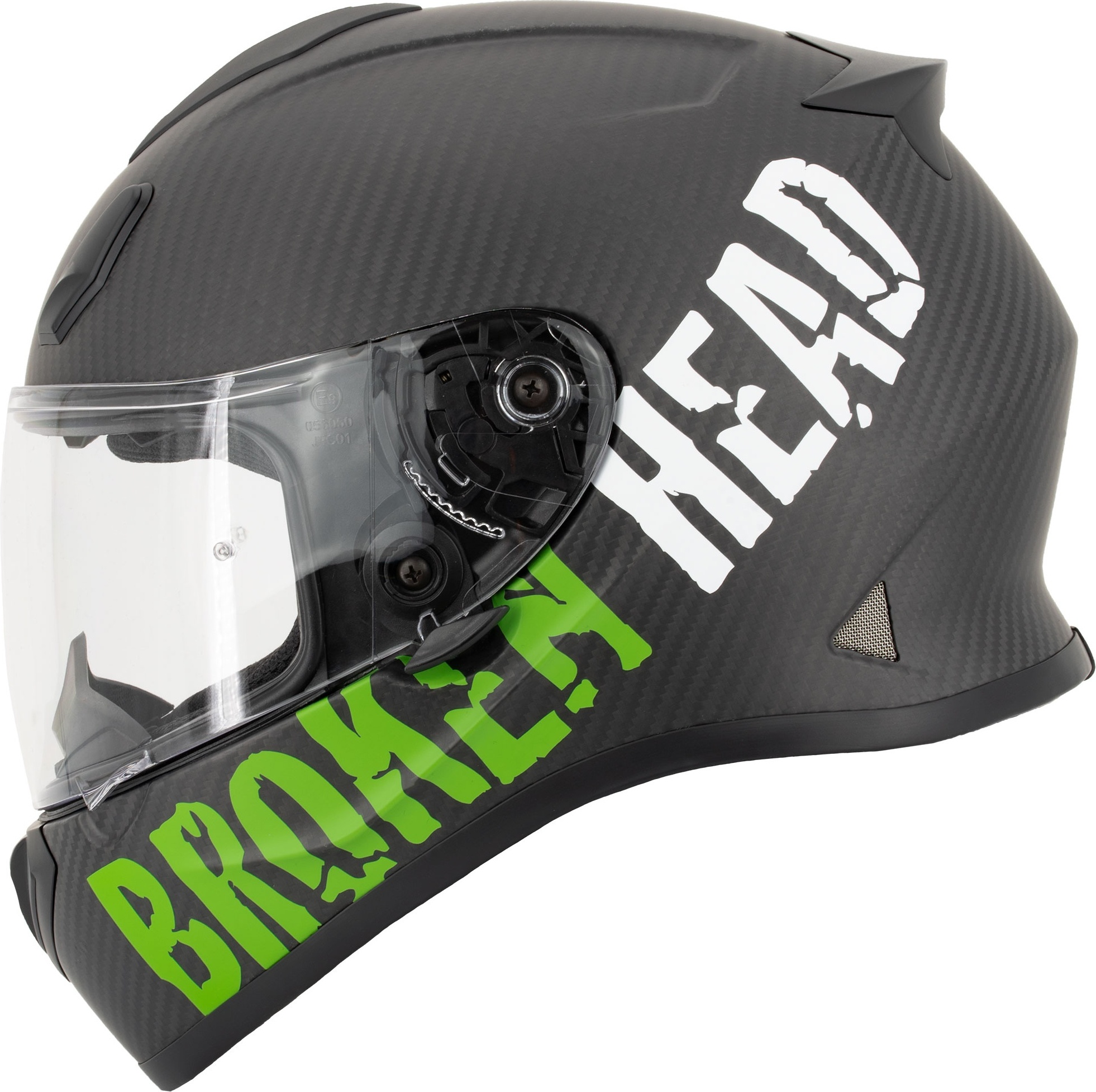 Broken Head Racing-Helm BeProud Light Carbon Grün - Limited Edition : L (59-60 cm) Größe: L (59-60 cm)