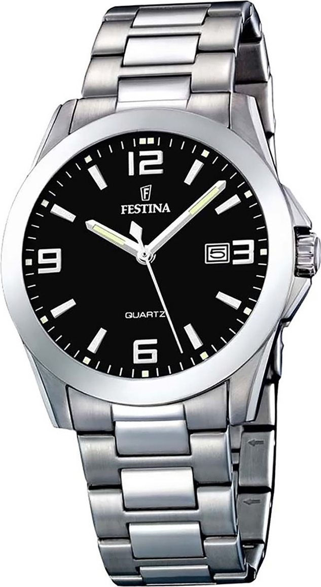 Festina pánske hodinky z nehrdzavejúcej ocele F16376/4 náramkové hodinky Silver Classic D2UF16376/4