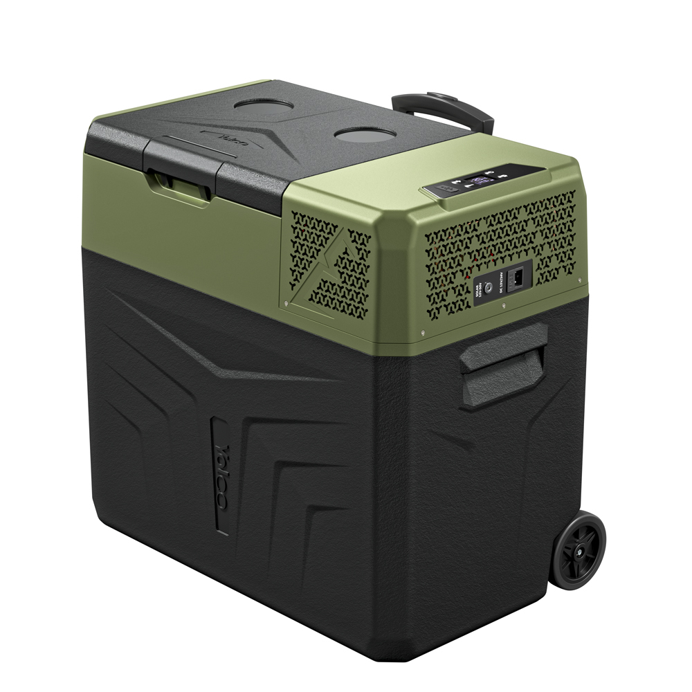 YOLCO BCX50 Green Kompressor Kühlbox 50L – Tragbarer Auto Kühlschrank, 12/24V & 230V