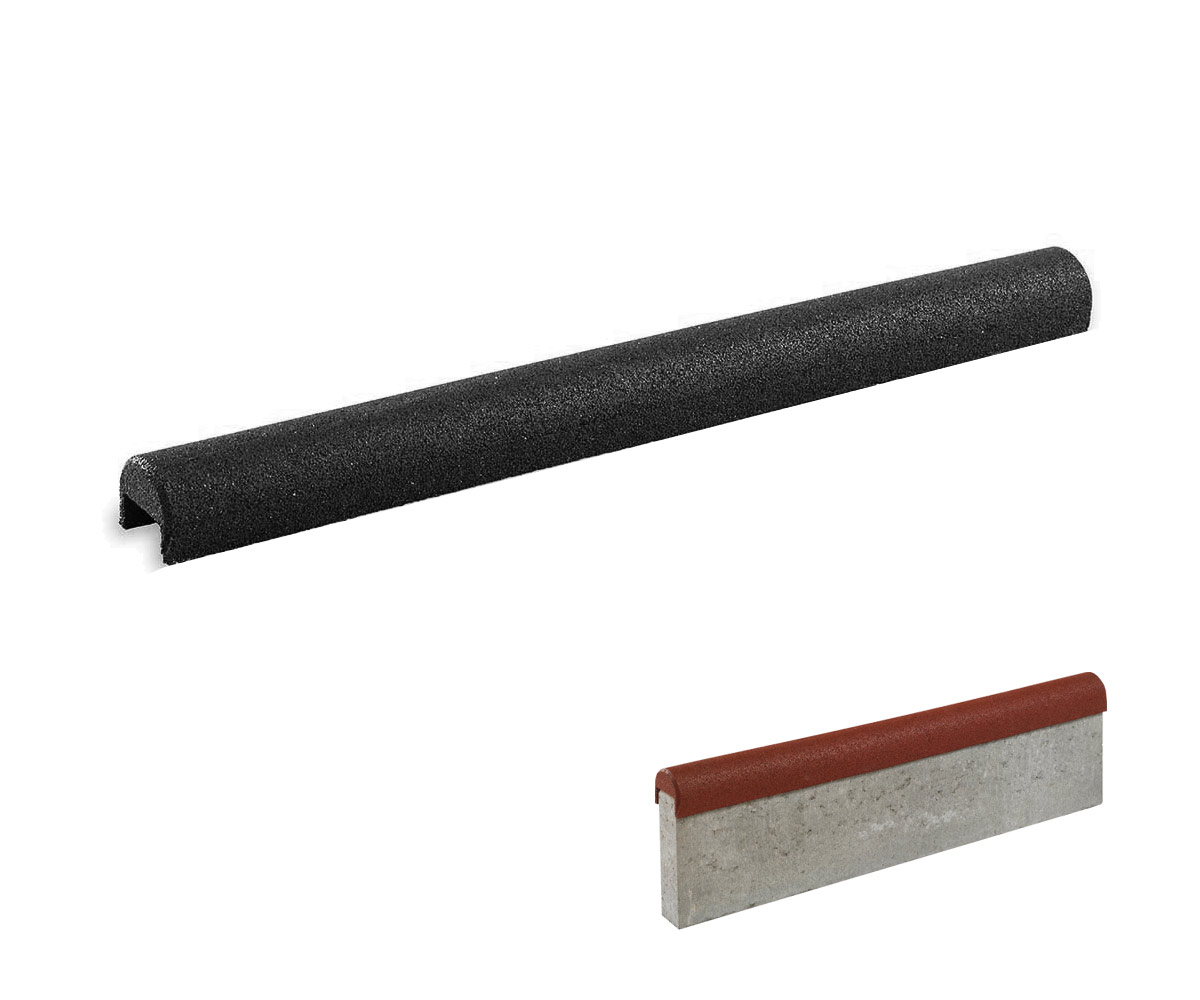 Gummigranulatüberzug für 80 mm Beton-Rabatten Randsteine Einfassungselemente 