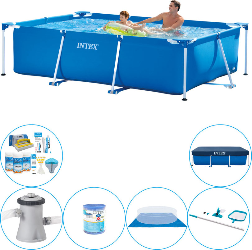 Rámový bazén Intex Rovný 260x160x65 cm - Kombinovaný bazén