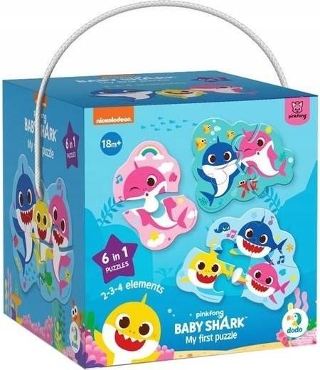 Pädagogisches Puzzle 2-3-4 Teile Hai für Kinder Dodo