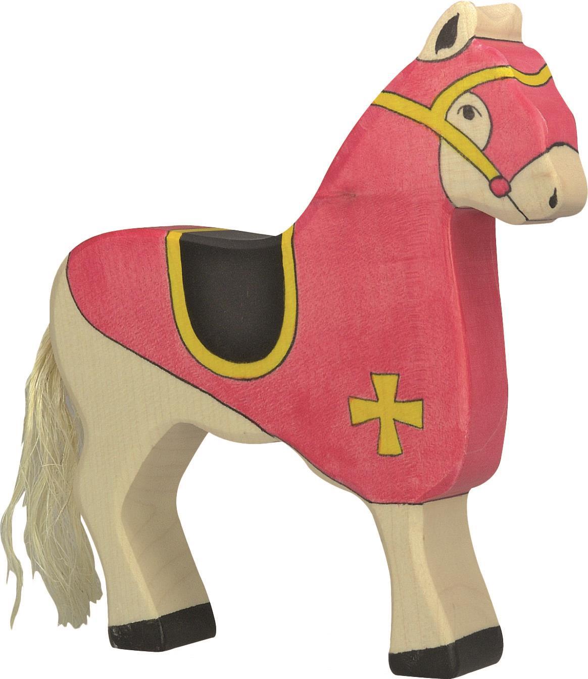 HOLZTIGER Turnierpferd aus Holz - rot 80248