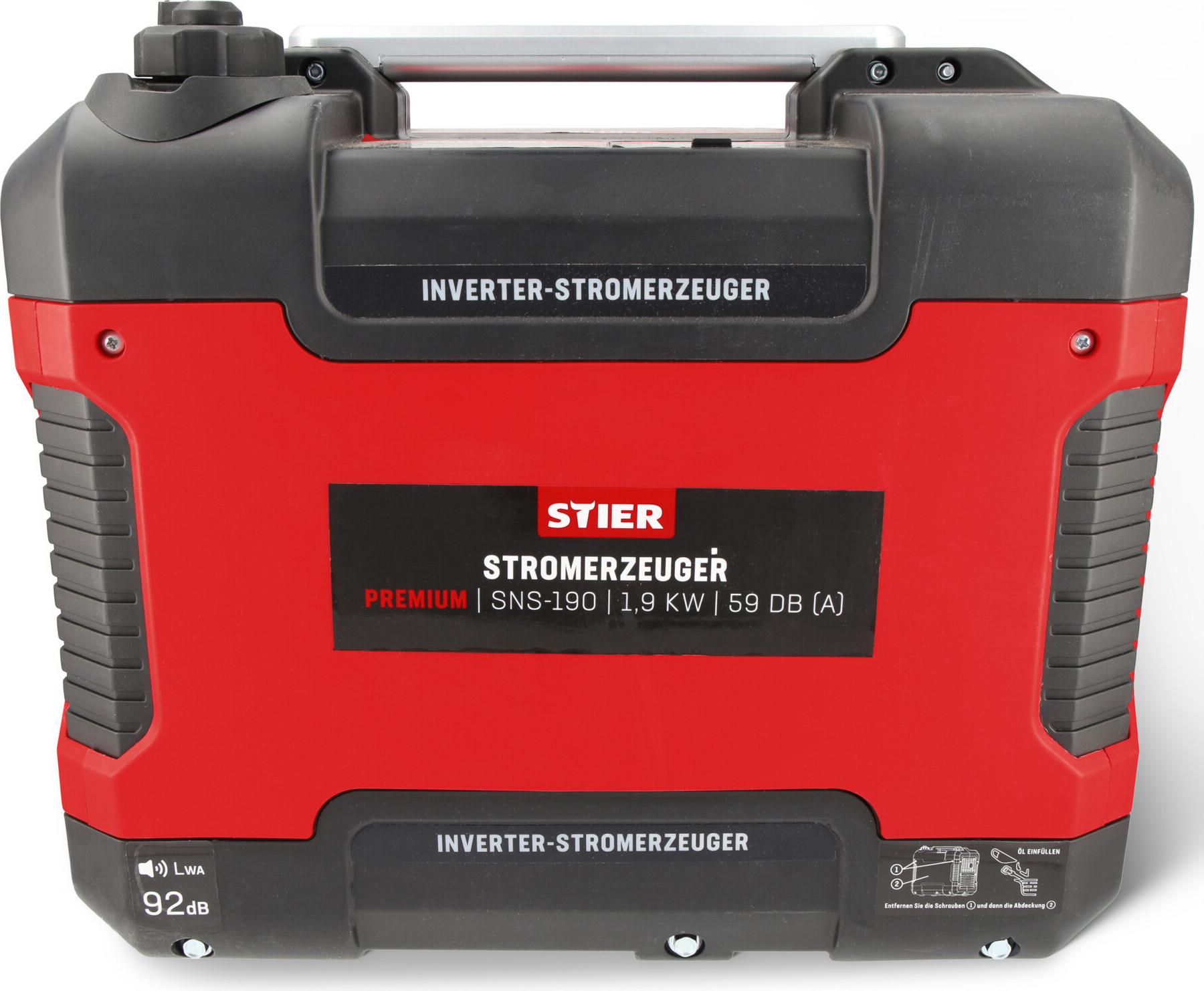 STIER Inverter Stromerzeuger 5000W | 75 DB Leise | Notstromaggregat Benzin