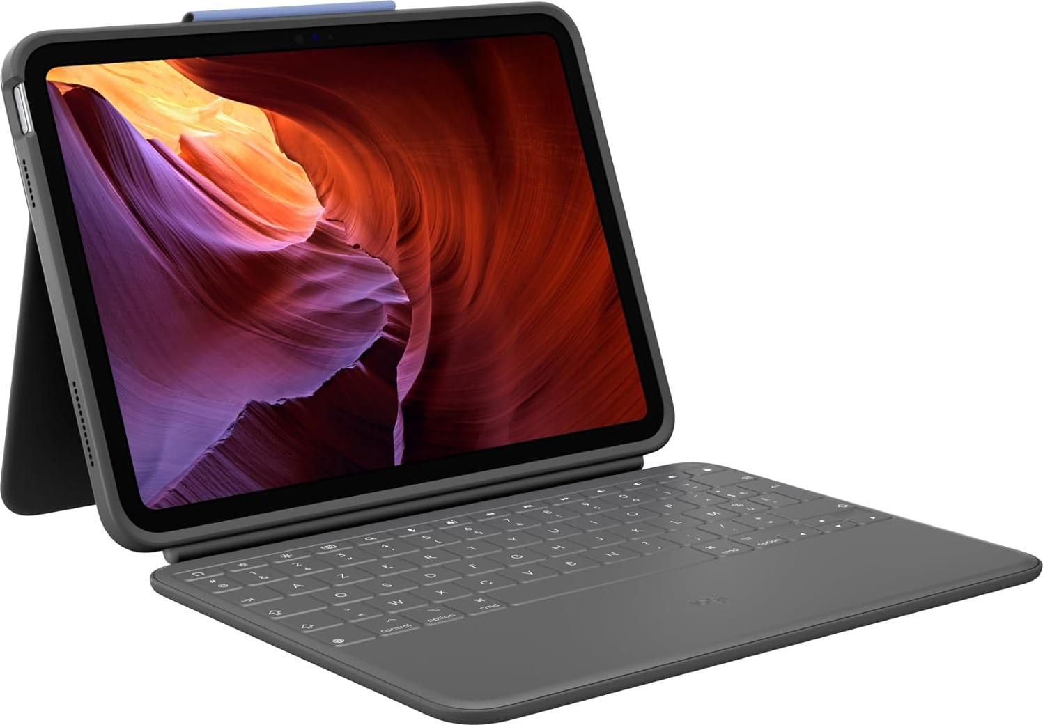 Logitech Rugged Folio, AZERTY, Französisch, 1,8 cm, 1,2 mm, Apple, iPad (7. Generation) iPad (8. Generation) iPad (9. Generation) iPad (10. Generation) iPad (A16) 920-011201