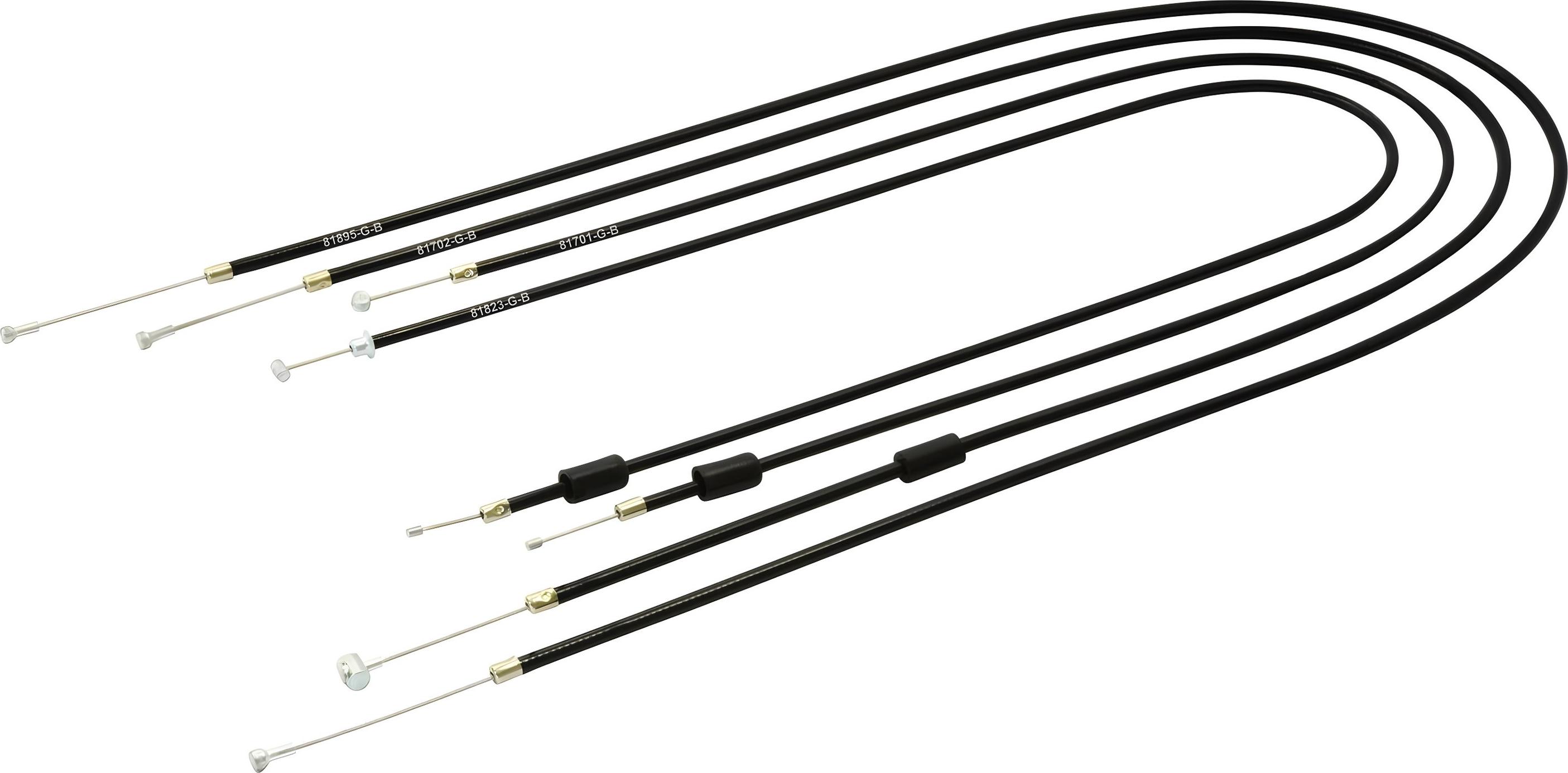 MZA Set - 4 x Bowdenzüge - schwarz - Enduro + 50mm-Überlänge 60644-G-B