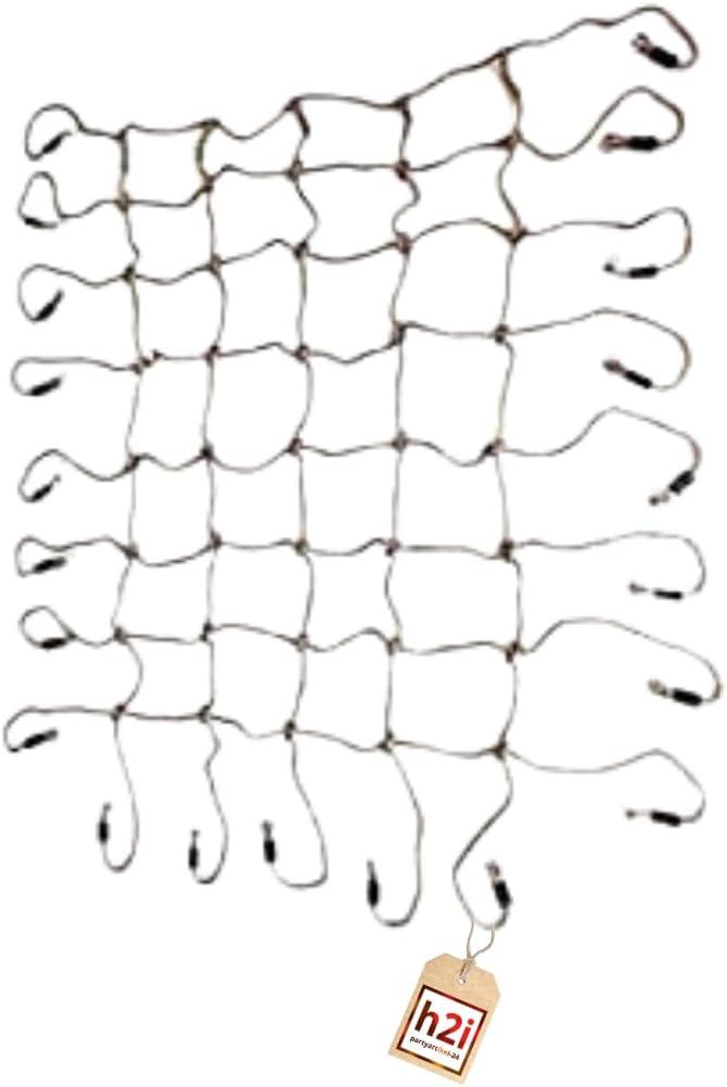 H2I Kletternetz für Kinder | mit Achterhaken | Kletternetz für Rahmen | Kletternetz für Spielturm, Kletterturm & Spielhaus | Spielturm | 200 x 100 cm
