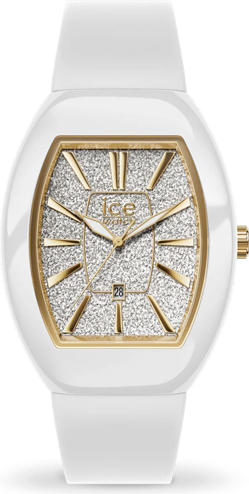Hodinky Ice-Watch Ice Boliday Dome White Glitter Gold (S)