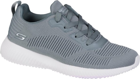 SKECHERS Bobs Squad Damen Sneakers sage, Strickmaterial, Memory Foam Fußbett 32504 SAGE